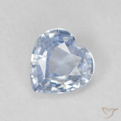 0.55ct طبيعي أزرق فاتح جدا زفير, قلب, قليلا جدا