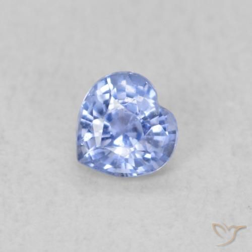 0.21ct طبيعي أزرق باستيلى زفير, قلب, VVS-VS