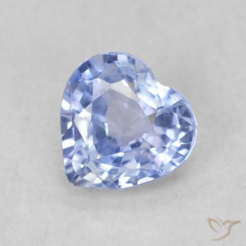 0.46ct طبيعي أزرق باستيلى زفير, قلب, VVS-VS