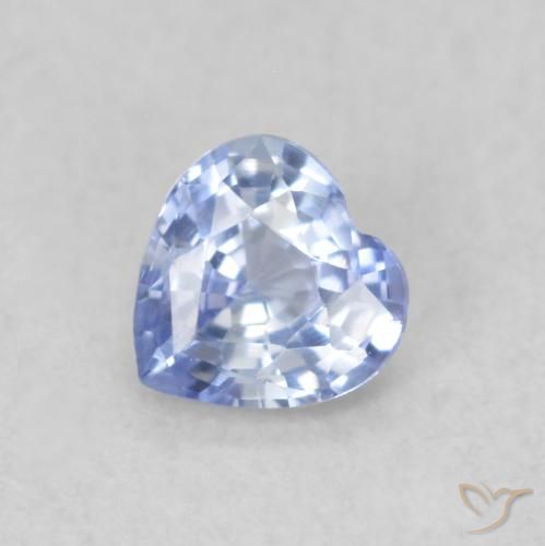 0.33ct طبيعي أزرق باستيلى زفير, قلب, VVS-VS