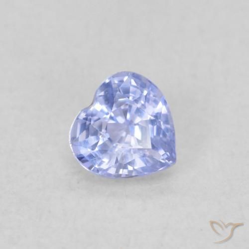 0.25ct طبيعي أزرق باستيلى زفير, قلب, VVS-VS