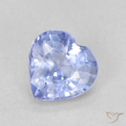 0.49ct طبيعي أزرق باستيلى زفير, قلب, VVS-VS