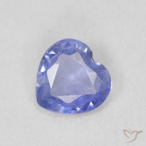 0.41ct طبيعي أزرق بنفسجى زفير, قلب, قليلا جدا