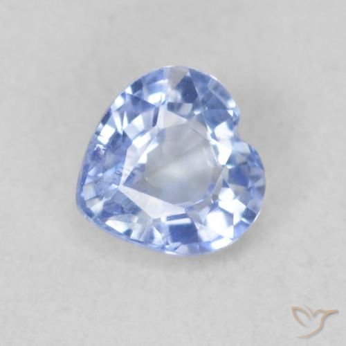 0.41ct طبيعي أزرق باستيلى زفير, قلب, قليلا جدا