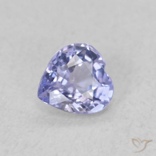 0.29ct طبيعي أزرق فاتح زفير, قلب, قليلا جدا
