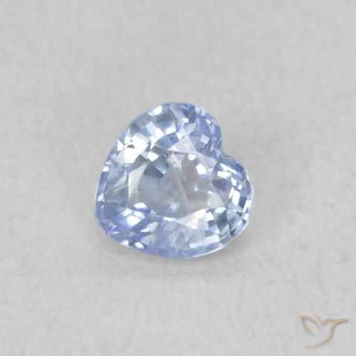 0.25ct طبيعي أزرق باستيلى زفير, قلب, قليلا جدا