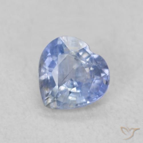 0.37ct طبيعي أزرق فاتح زفير, قلب, قليلا جدا