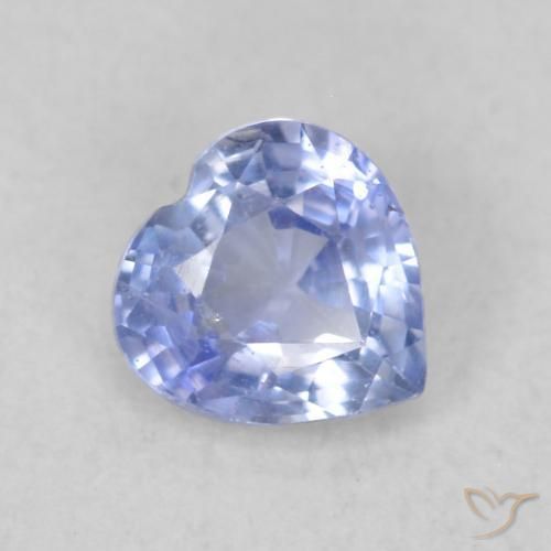 0.46ct طبيعي أزرق باستيلى زفير, قلب, قليلا جدا