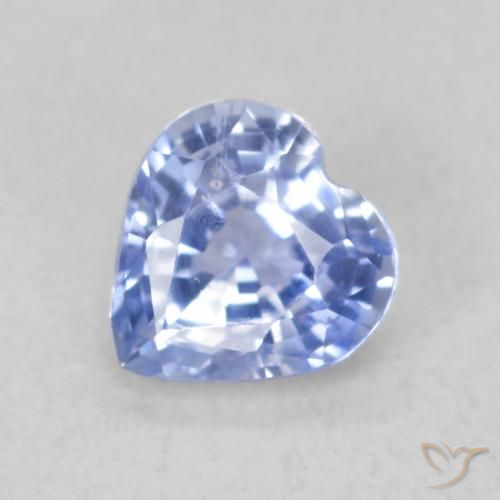 0.48ct طبيعي أزرق باستيلى زفير, قلب, قليلا جدا