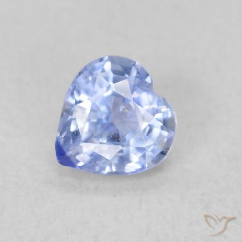 0.34ct طبيعي أزرق باستيلى زفير, قلب, قليلا جدا