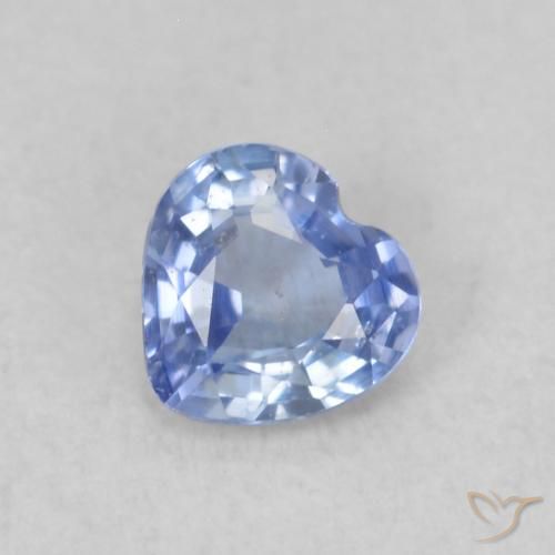 0.31ct طبيعي أزرق باستيلى زفير, قلب, قليلا جدا