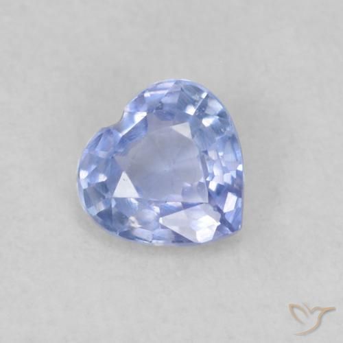 0.30ct طبيعي أزرق فاتح زفير, قلب, قليلا جدا