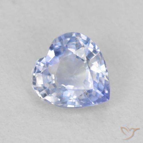 0.43ct طبيعي أزرق باستيلى زفير, قلب, قليلا جدا