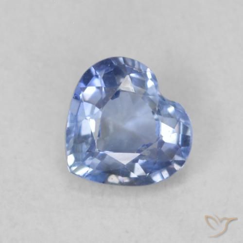 0.37ct طبيعي أزرق فاتح زفير, قلب, قليلا جدا
