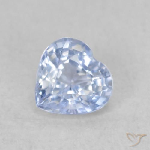 0.39ct طبيعي أزرق باستيلى زفير, قلب, قليلا جدا