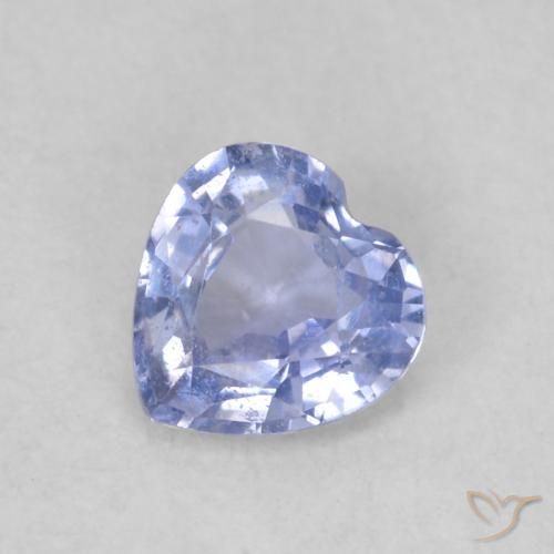 0.37ct طبيعي أزرق فاتح زفير, قلب, قليلا جدا
