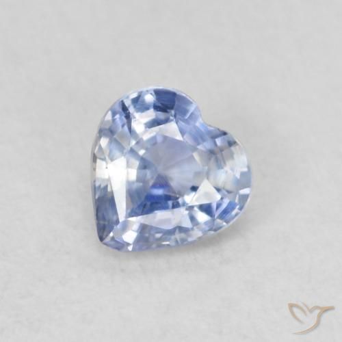 0.31ct طبيعي أزرق باستيلى زفير, قلب, قليلا جدا
