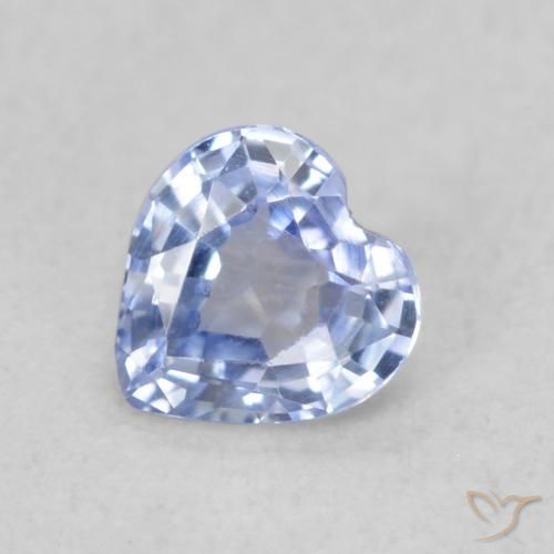 0.38ct طبيعي أزرق باستيلى زفير, قلب, VVS-VS