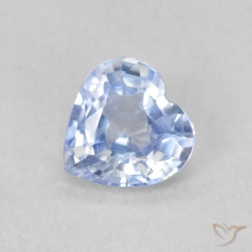 0.37ct طبيعي أزرق باستيلى زفير, قلب, VVS-VS