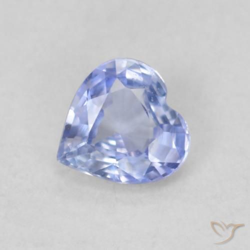 0.30ct طبيعي أزرق باستيلى زفير, قلب, VVS-VS
