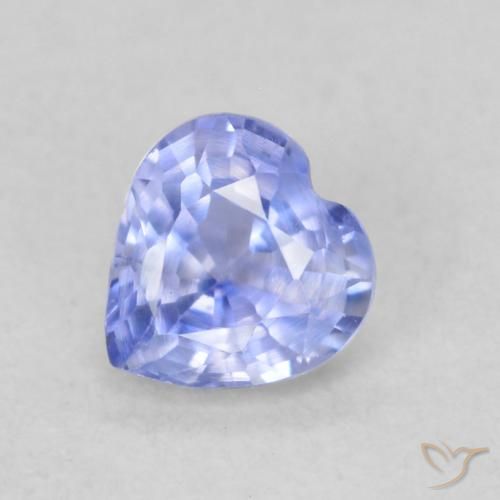 0.43ct طبيعي أزرق أرجوانى فاتح زفير, قلب, قليلا جدا, Photo A