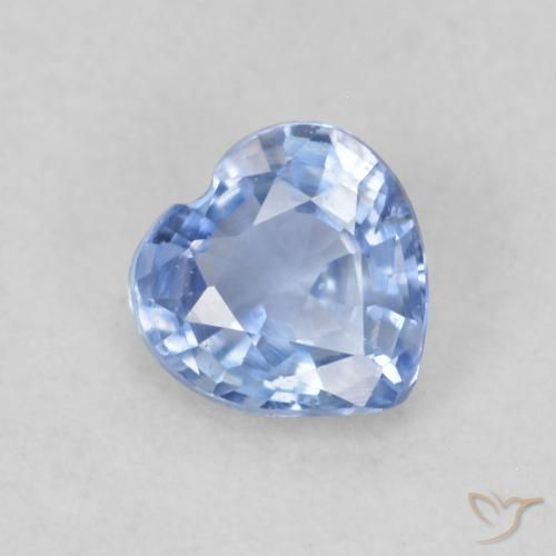 0.40ct طبيعي أزرق أرجوانى فاتح زفير, قلب, قليلا جدا