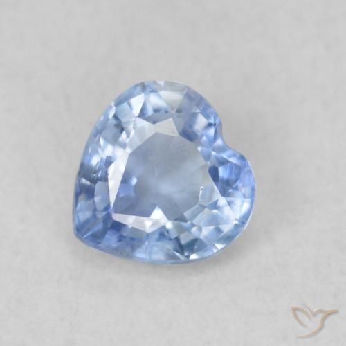 0.38ct طبيعي أزرق فاتح زفير, قلب, قليلا جدا