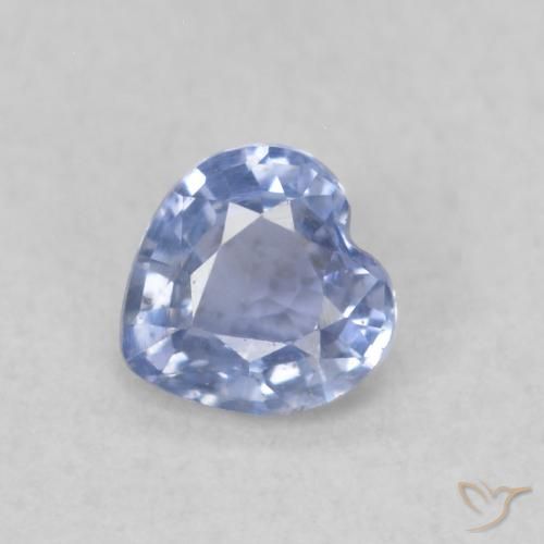 0.34ct طبيعي أزرق بنفسجى فاتح زفير, قلب, قليلا جدا