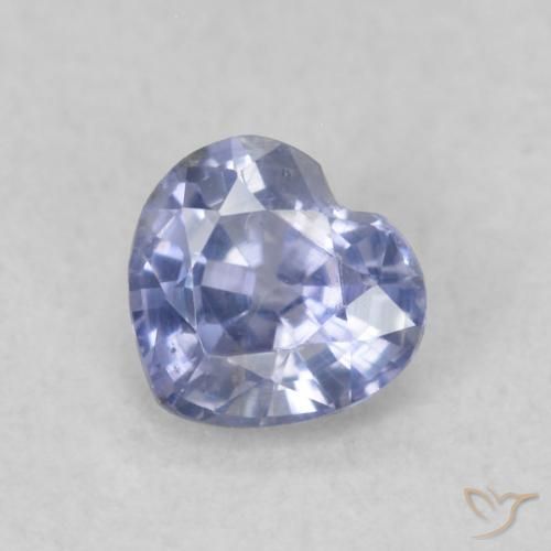 0.42ct طبيعي أزرق فاتح زفير, قلب, قليلا جدا