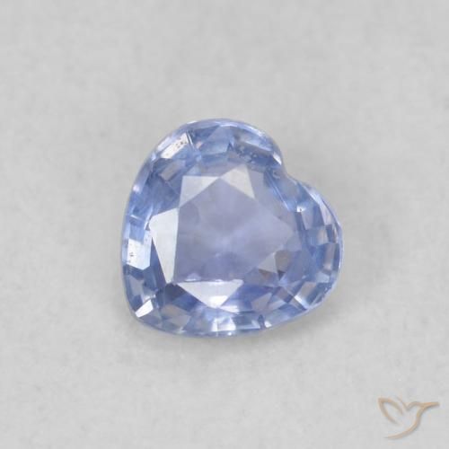 0.31ct طبيعي أزرق باستيلى زفير, قلب, قليلا جدا