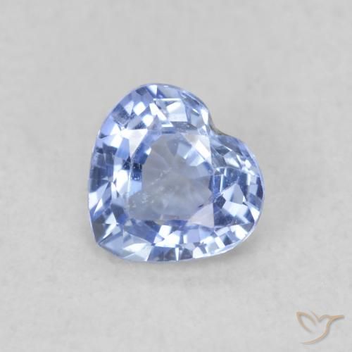 0.34ct طبيعي أزرق باستيلى زفير, قلب, قليلا جدا