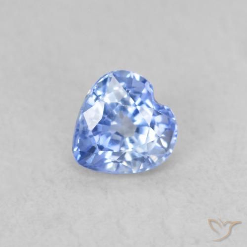 0.39ct طبيعي أزرق بنفسجى فاتح زفير, قلب, قليلا جدا