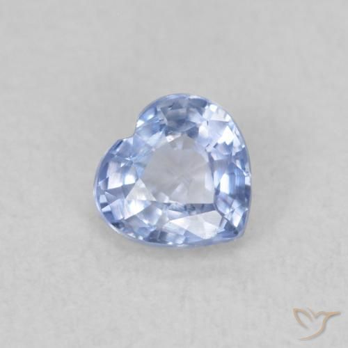 0.40ct طبيعي أزرق فاتح زفير, قلب, قليلا جدا