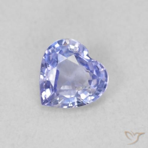 0.41ct طبيعي أزرق باستيلى زفير, قلب, قليلا جدا