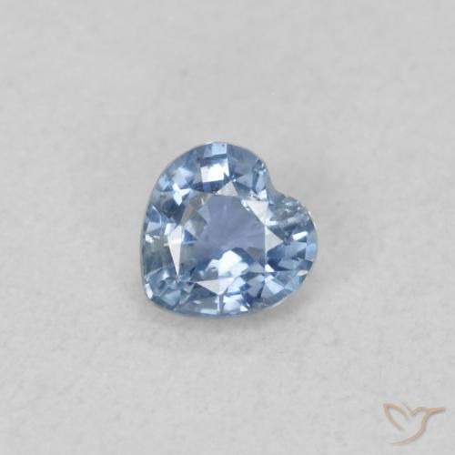0.28ct طبيعي أزرق أرجوانى فاتح زفير, قلب, قليلا جدا