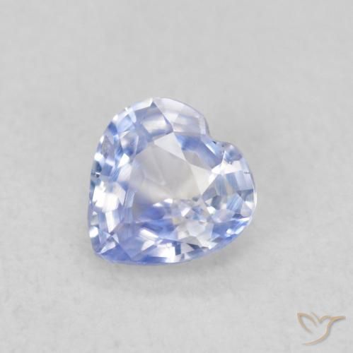 0.48ct طبيعي أزرق باستيلى زفير, قلب, قليلا جدا