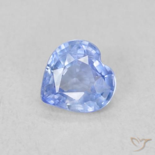 0.45ct طبيعي أزرق أرجوانى فاتح زفير, قلب, قليلا جدا