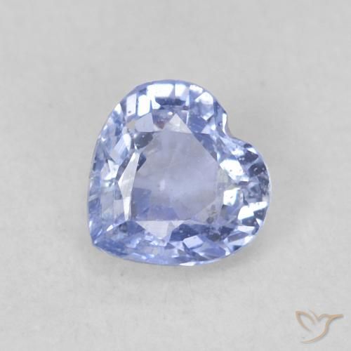 0.41ct طبيعي أزرق أرجوانى فاتح زفير, قلب, قليلا جدا