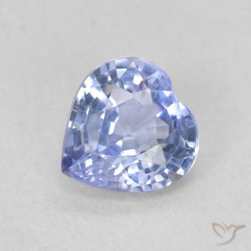 0.43ct طبيعي أزرق أرجوانى فاتح زفير, قلب, قليلا جدا