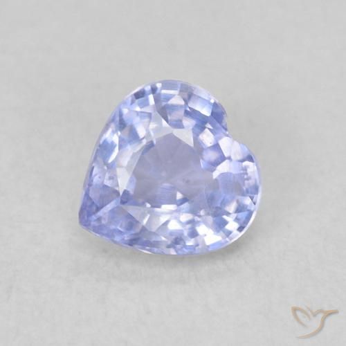 0.39ct طبيعي أزرق فاتح زفير, قلب, قليلا جدا