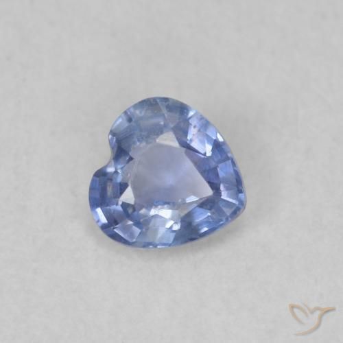 0.31ct طبيعي أزرق فاتح زفير, قلب, قليلا جدا