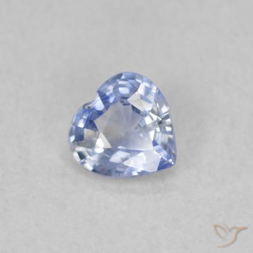 0.31ct طبيعي أزرق باستيلى زفير, قلب, قليلا جدا