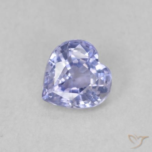 0.44ct طبيعي أزرق فاتح زفير, قلب, قليلا جدا