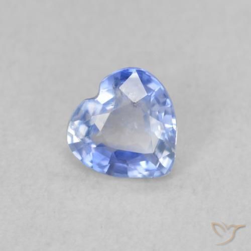 0.35ct طبيعي أزرق باستيلى زفير, قلب, قليلا جدا