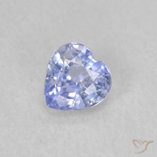 0.38ct طبيعي أزرق باستيلى زفير, قلب, قليلا جدا