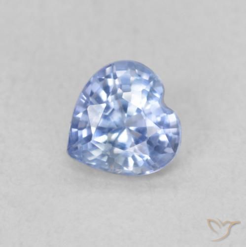 0.36ct طبيعي أزرق باستيلى زفير, قلب, VVS-VS