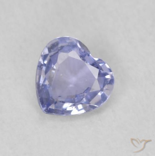 0.37ct طبيعي أزرق باستيلى زفير, قلب, قليلا جدا