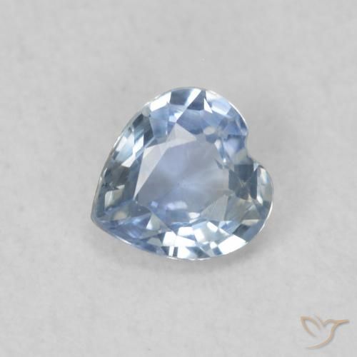 0.33ct طبيعي أزرق فاتح زفير, قلب, قليلا جدا