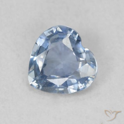 0.44ct طبيعي أزرق فاتح زفير, قلب, قليلا جدا