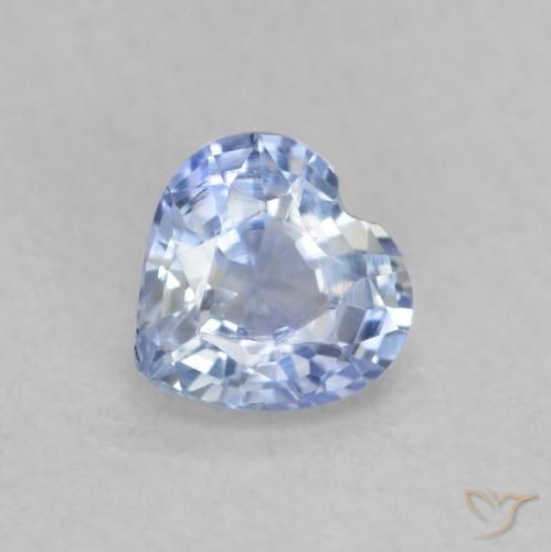 0.44ct طبيعي أزرق باستيلى زفير, قلب, VVS-VS